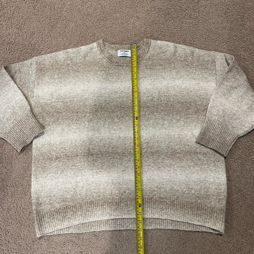 OLD NAVY Wool-Blend Cozy Oversize Ombre Long Sleeve Knit Pullover Sweater - Picture 5 of 8